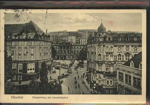 Elberfeld Wuppertal Doeppersberg mit Hauptbahnhof Strassenbahn / Wuppertal /Wuppertal Stadtkreis