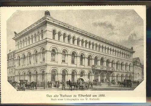 Elberfeld Wuppertal Altes Rathaus um 1850 / Wuppertal /Wuppertal Stadtkreis