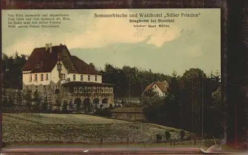 Bielefeld Sommerfrische Waldhotel Stiller Frieden Kat. Bielefeld