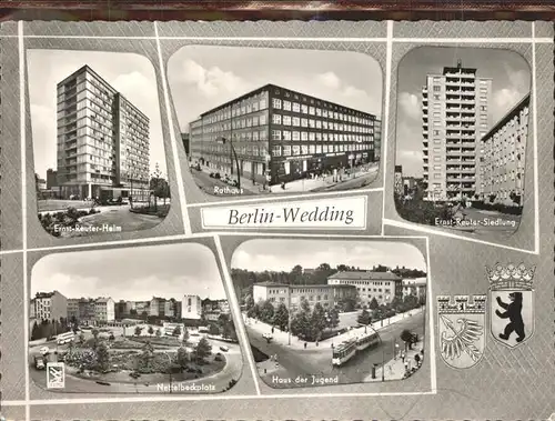 Berlin Wedding Wappen Strassenbahn Haus der Jugend  Kat. Berlin