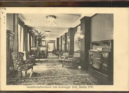 Berlin Gesellschaftsraeume Koburger Hof Kat. Berlin