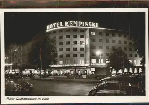 Berlin Kurfuerstendamm Nacht Hotel Kempinski Kat. Berlin