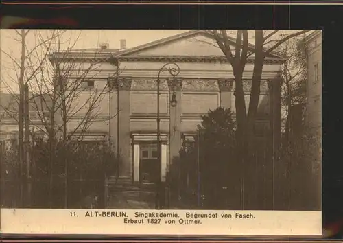 Berlin Singakademie Kat. Berlin