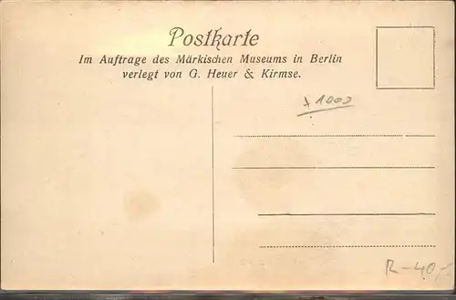 Berlin Droschke um 1830 von Adolf Schroedter Kat. Berlin