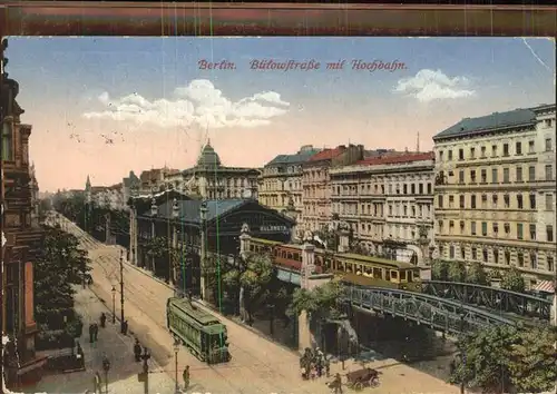 Berlin Buelowstrasse Hochbahn Strassenabahn Kat. Berlin