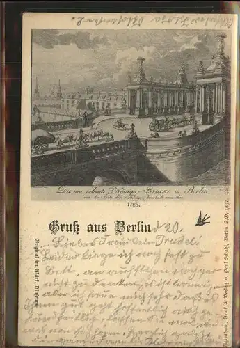 Berlin Koenigs Bruecke 1735 Kat. Berlin