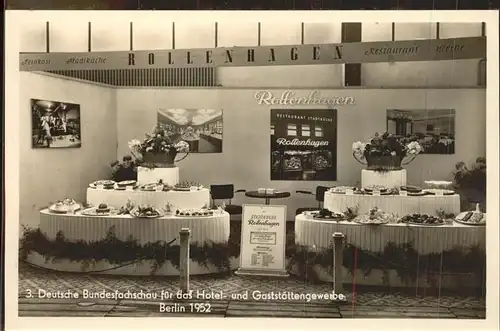 Berlin Deutsche Bundesfachschau Fuer Hotel  und Gaststaettengewerbe 1952 Kat. Berlin