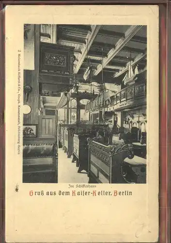 Berlin Kaiser Keller Im Schifferhaus Kat. Berlin