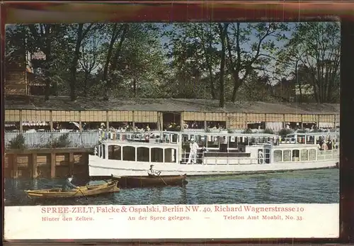 Berlin Spree Zelt Dampfer Kat. Berlin