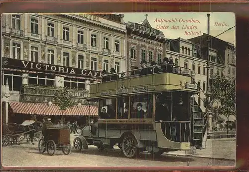 Berlin Unter den Linden Automobil Omnibus Kat. Berlin