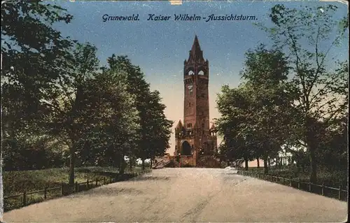 Grunewald Berlin Kaiser Wilhelm Aussichtsturm Kat. Berlin