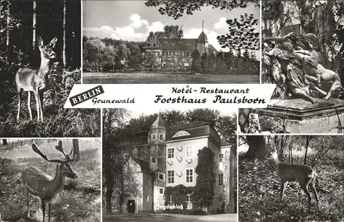 Grunewald Berlin Forsthaus Paulsborn Jagdschloss Kat. Berlin