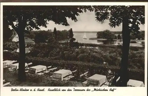 Kladow Havelblick Terrasse Maerkischer Hof Kat. Berlin