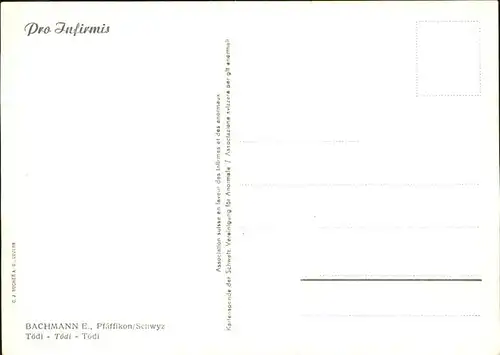 Kuenstlerkarte Toedi Pro Infirmis E. Bachmann Kat. Kuenstlerkarte