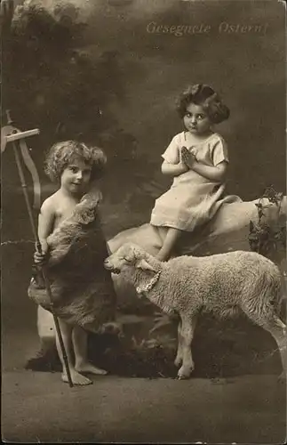 Schafe Ostern Kinder  Kat. Tiere