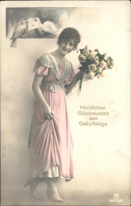 Geburtstag Tauben Blumen Frau Kat Greetings Nr Kk Oldthing Ansichtskarten Gluckwunsch Kitsch Ak Unsortiert