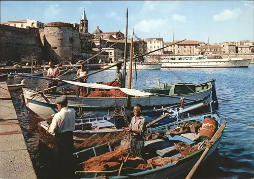 Fischerei Porto Alghero Catalana Hafen  Kat. Handwerk