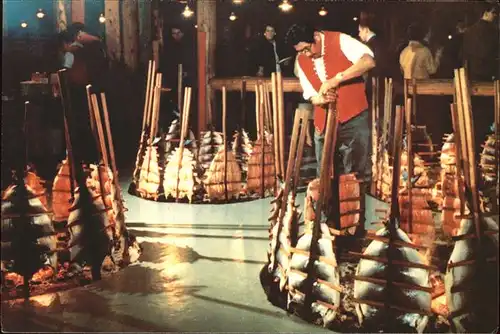 Fischerei Lachs Tillicum Village Longhouse Blake Island Kat. Handwerk