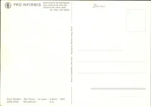 Hodler Ferdinand Die Tanne Baum Kat. Kuenstlerkarte