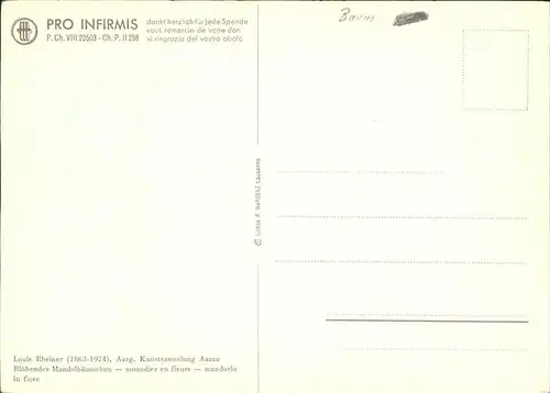 Kuenstlerkarte Louis Rheiner Mandelbaum Mandorlo Baum Kat. Kuenstlerkarte