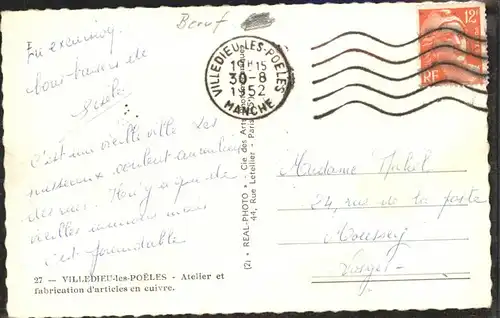 Handwerk Villedieu les Poeles Atelier cuivre Messing Kupfer  Kat. Handwerk