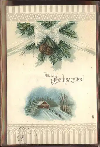Weihnachten Kiefernzapfen Kat. Greetings