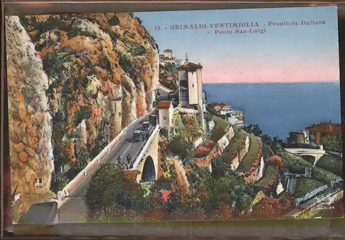 kk33371 Zoll Grenze Douane Grenze Grimaldi Ventimiglia Italien Ponte San-Luigi Kategorie. Zoll Alte Ansichtskarten