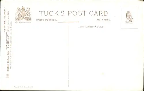 Kuenstlerkarte Oilette Hampsire Garden near Burton Tuck s Post Card Kat. Kuenstlerkarte