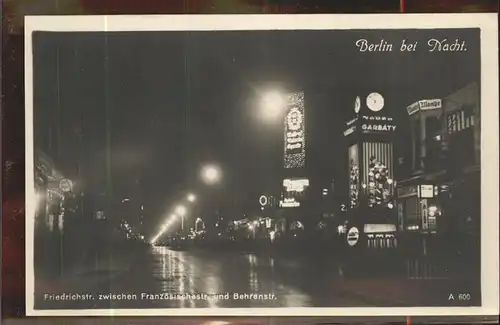 Berlin bei Nacht Friedrichstr. Kat. Berlin