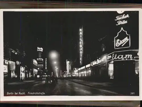 Berlin bei Nacht Friedrichstr. Kat. Berlin