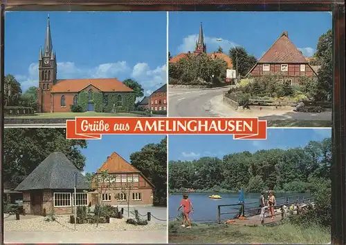 Amelinghausen Lueneburger Heide Kirche Badesee Kat. Amelinghausen