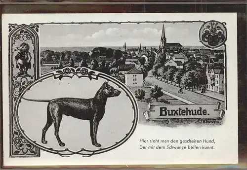 Buxtehude Hund Wappen Igel Kat. Buxtehude