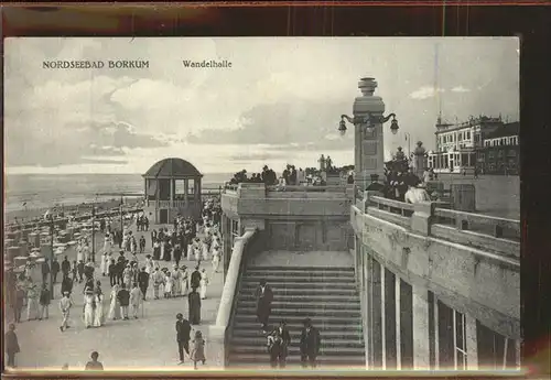 Borkum Nordseebad Wandelhalle Strand Feldpost / Borkum /Leer LKR