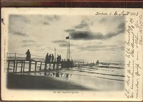 Borkum Nordseebad Segelbootbuehne / Borkum /Leer LKR