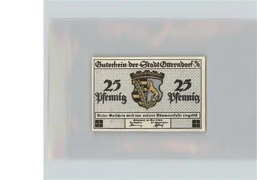 Otterndorf 25 Pfennig Gutschein Wappen Kat. Otterndorf