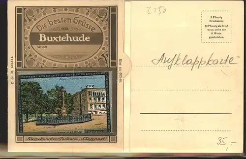 Buxtehude Aufkappkarte Kat. Buxtehude