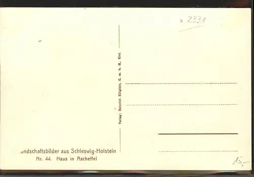 Ascheffel Haus Landschaftsbilder Schleswig Holstein Kat. Ascheffel