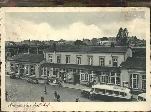 Neumuenster Schleswig Holstein Bahnhof Autobus Kat. Neumuenster