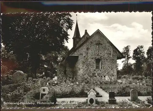 Schleswig Holstein Haddeby Ausgar-Kirche Friedhof / Schleswig /Schleswig-Flensburg LKR