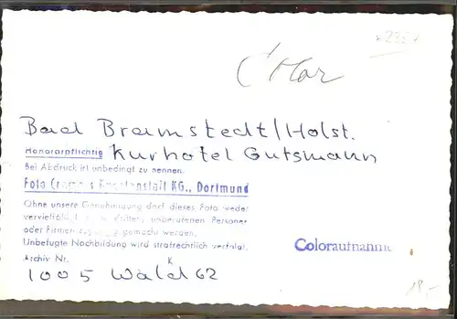 Bad Bramstedt Kurhotel Gutsmann Kat. Bad Bramstedt