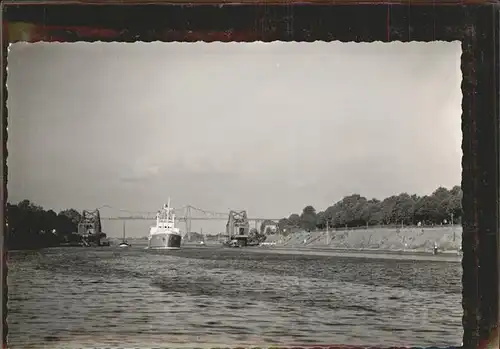 Rendsburg Kanal Hochbruecke Schiffe Kat. Rendsburg