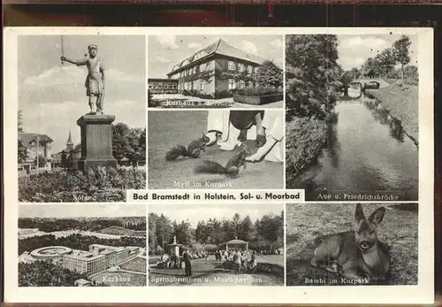 Bad Bramstedt Roland Denkmal Kurhaus Aue Friedrichsbruecke Kat. Bad Bramstedt