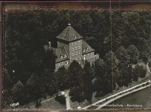 Rendsburg Fliegeraufnahme Heimvolkshochschule  Kat. Rendsburg