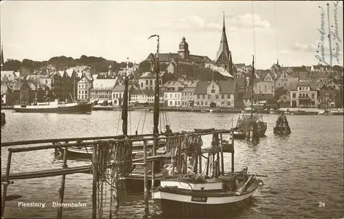 Flensburg Binnenhafen Boote Schiffe Kat. Flensburg