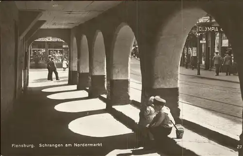 Flensburg Schrangen am Nordermarkt Kinder Kat. Flensburg