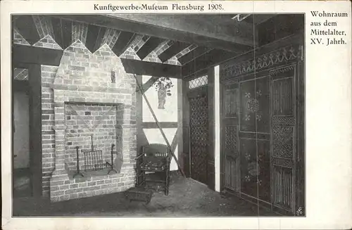 Flensburg Kunstgewerbemuseum Wohnraum aus dem Mittelalter Kat. Flensburg