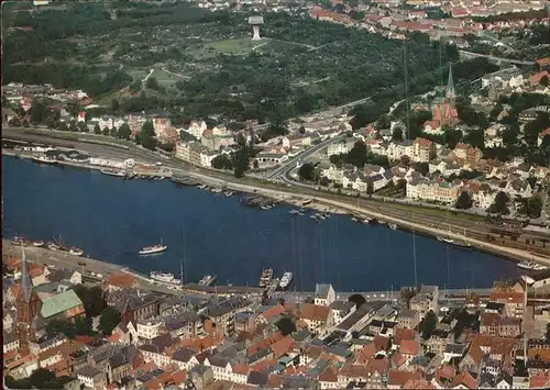 Flensburg Fliegeraufnahme Foerdestadt Kat. Flensburg