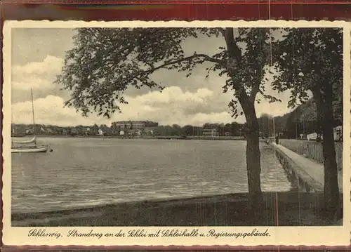 Schleswig Holstein Strandweg an der Schlei Schleihalle Regierungsgebaeuder / Schleswig /Schleswig-Flensburg LKR