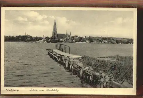 Schleswig Holstein Blick von Haddeby Steg Dom / Schleswig /Schleswig-Flensburg LKR