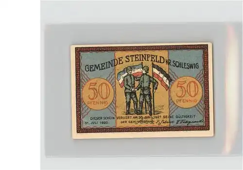 Steinfeld Schleswig Gutschein 50 Pfennig Kat. Steinfeld